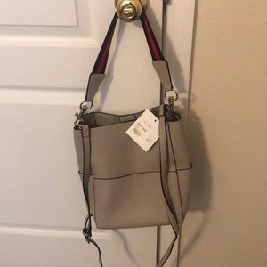 INZI gray multi-strap bag